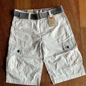 Levi's White Cargo Shorts Casual Cotton Relaxed Fit